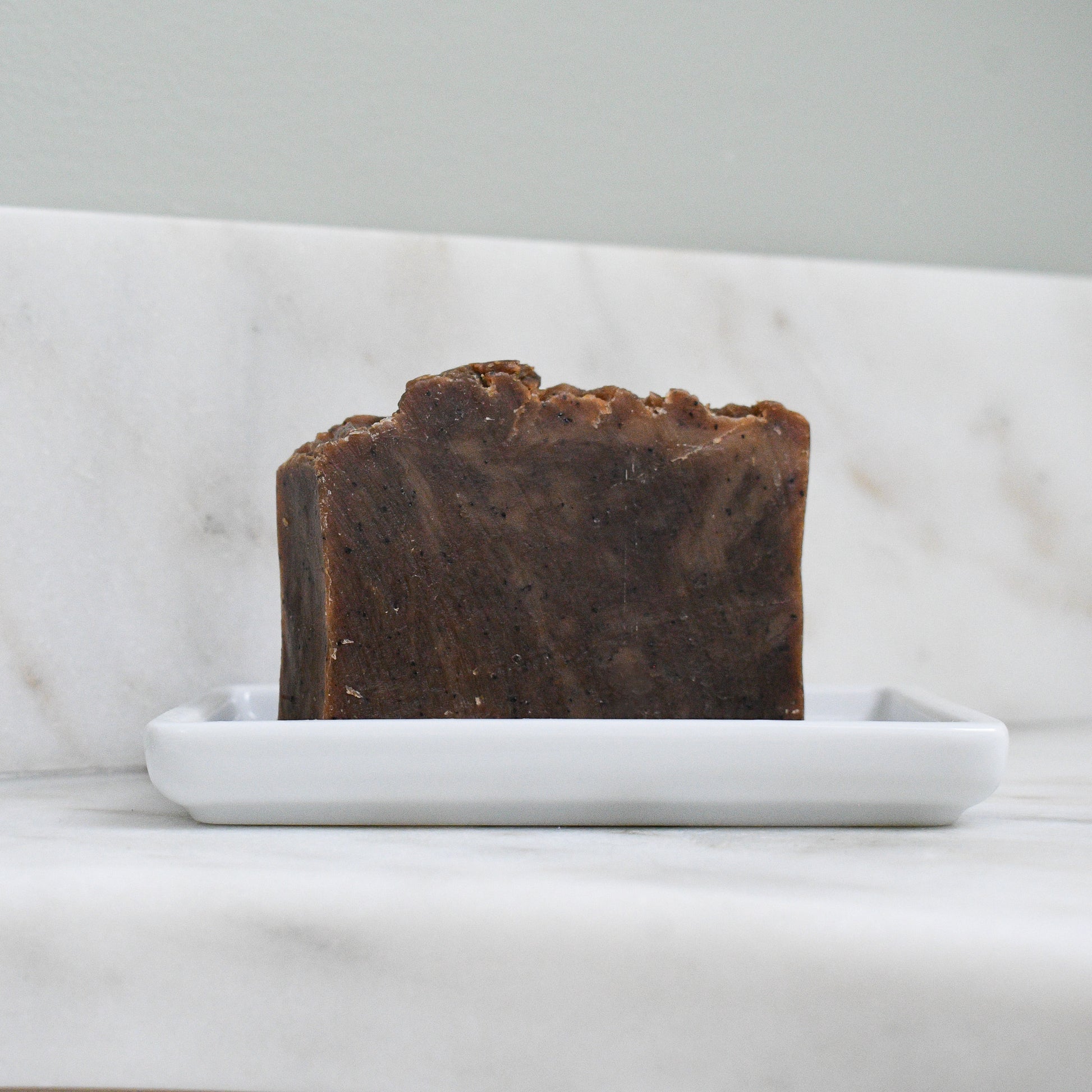 Coffee Brew Bar bare beer soap on soap dish