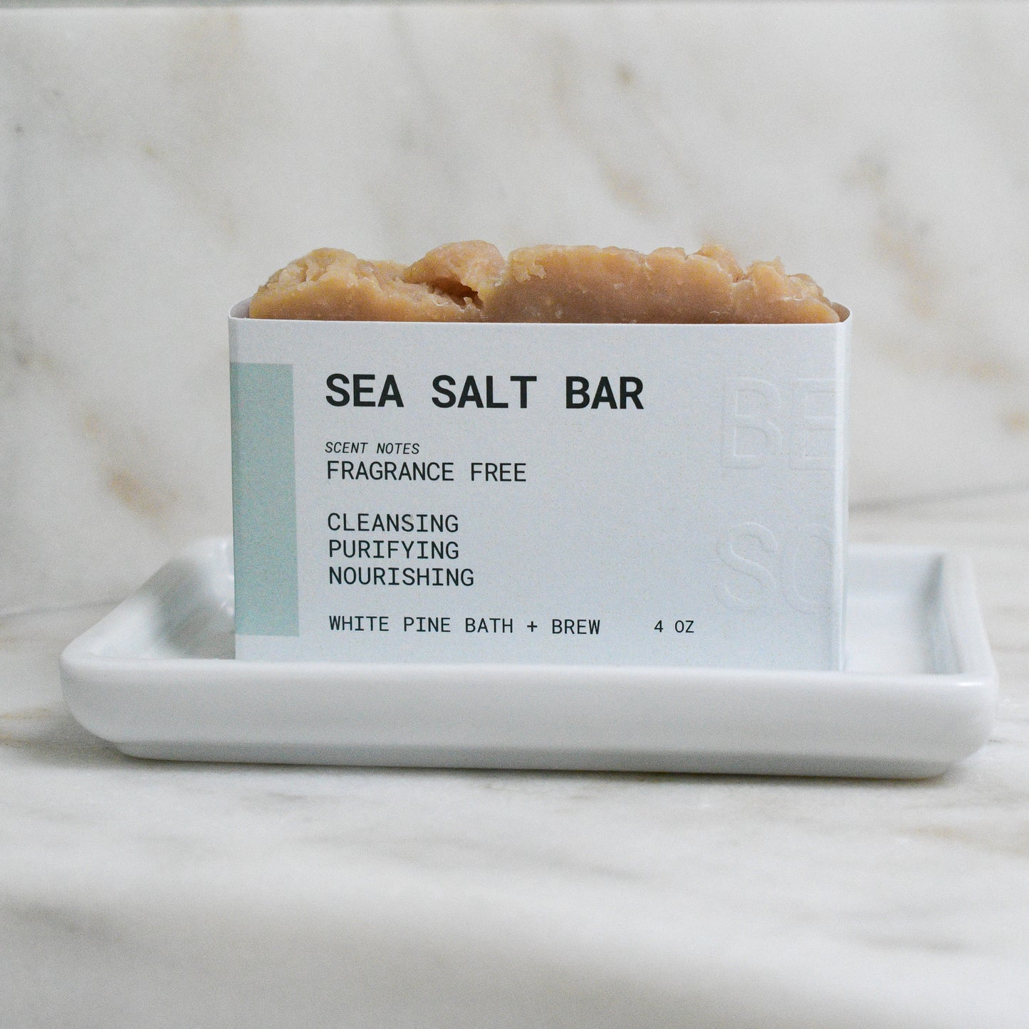 Fragrance Free sea salt bar beer soap