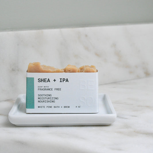 Fragrance Free shea + IPA bar beer soap