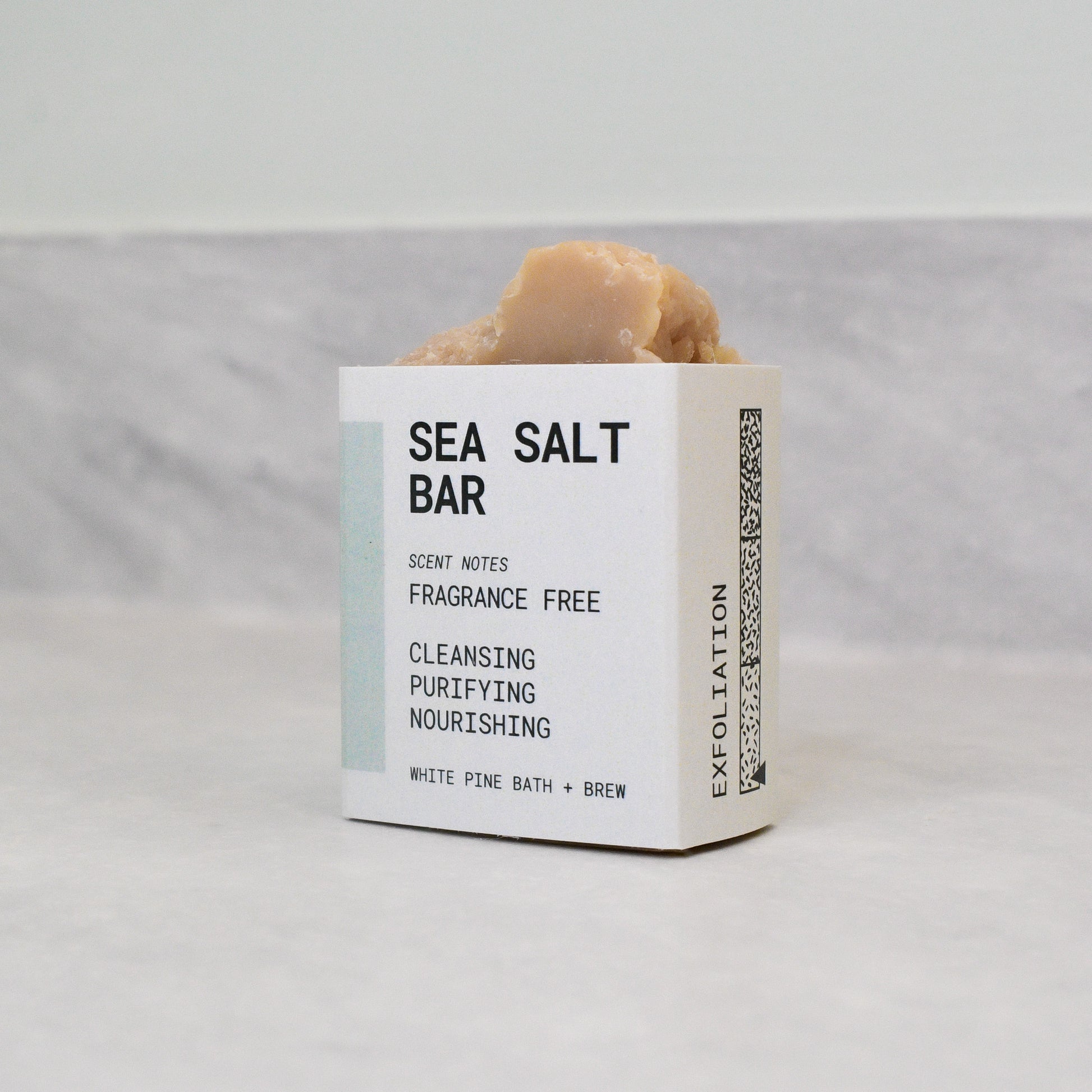 mini sea salt bar of fragrance free beer soap