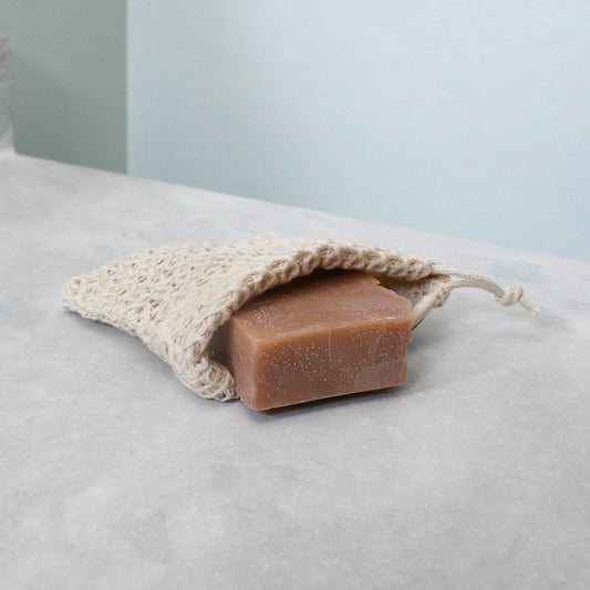 bar of beer soap in soap saver bag