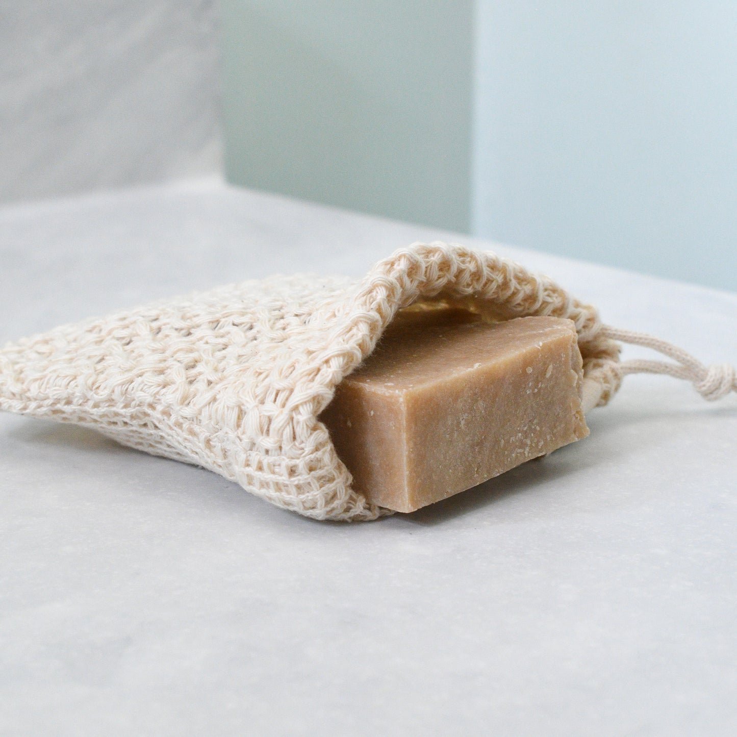 bar of beer soap in soap saver bag