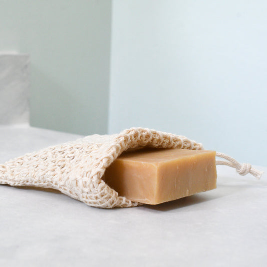 bar of beer soap in soap saver bag