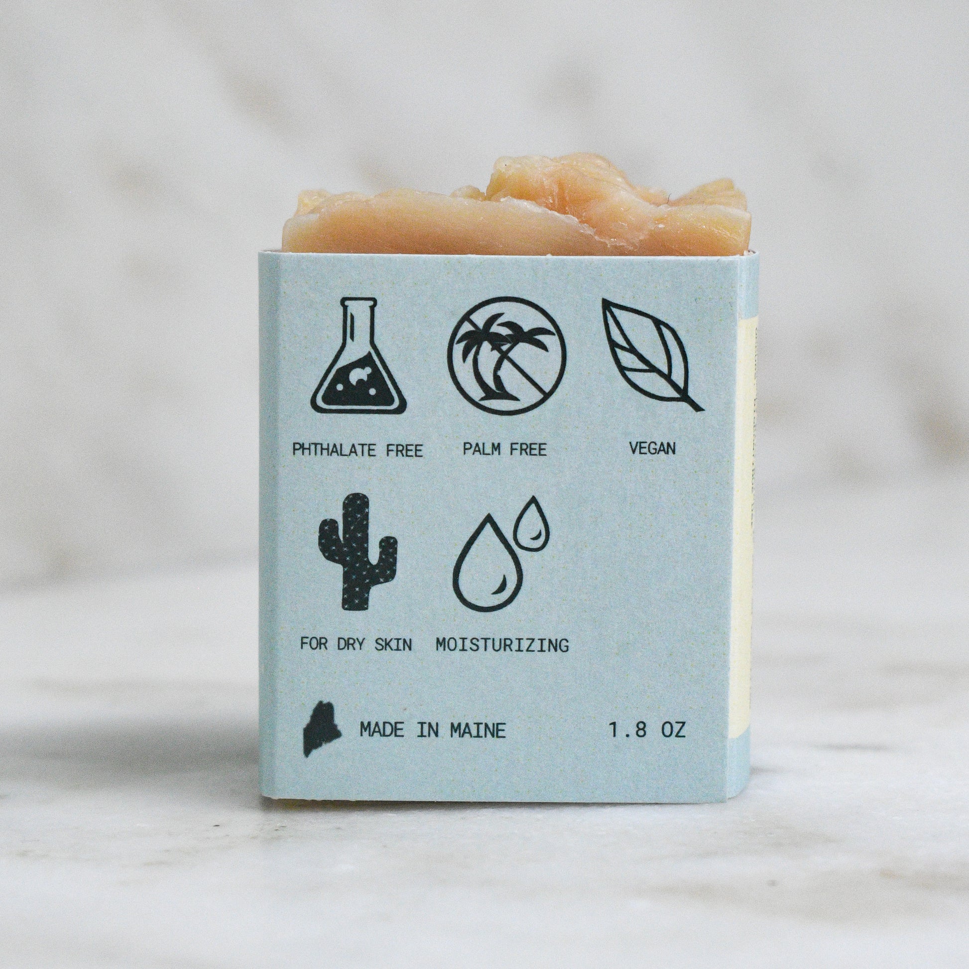 mini lemongrass shea + IPA beer soap: phthalate free, palm free, vegan, for dry skin, moisturizing, and made in Maine