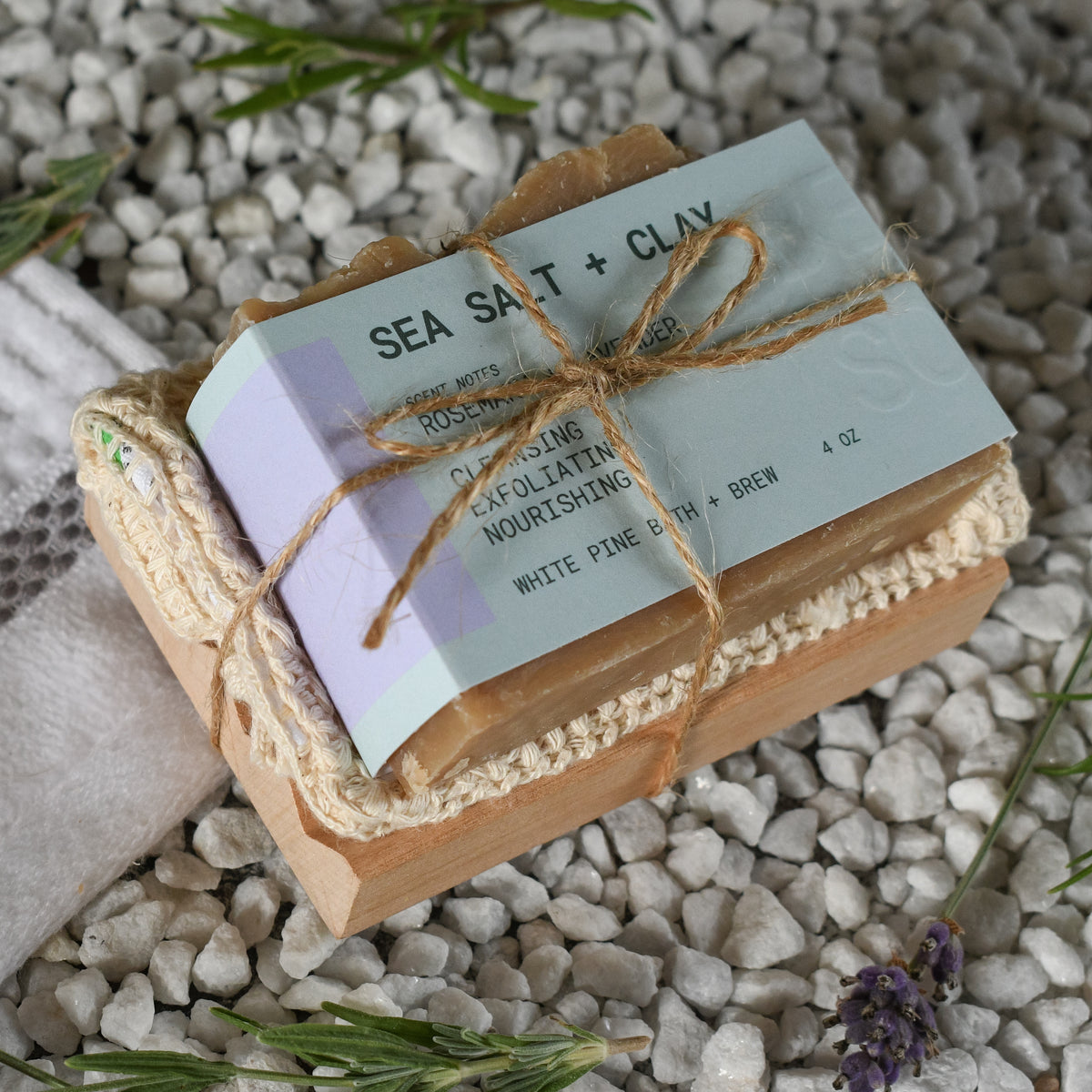 Sea Salt + Clay Beer Soap Self Care Set