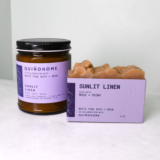Sunlit Linen Beer Soap + Candle Bundle