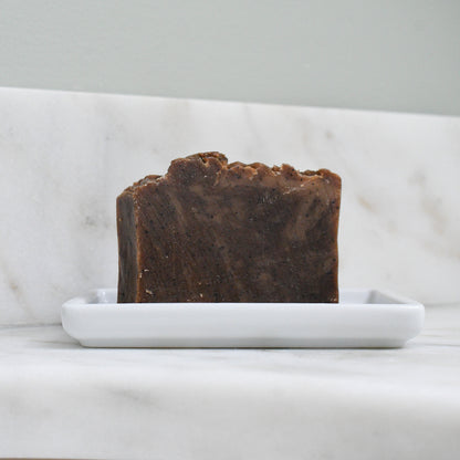 Coffee Brew Bar bare beer soap on soap dish