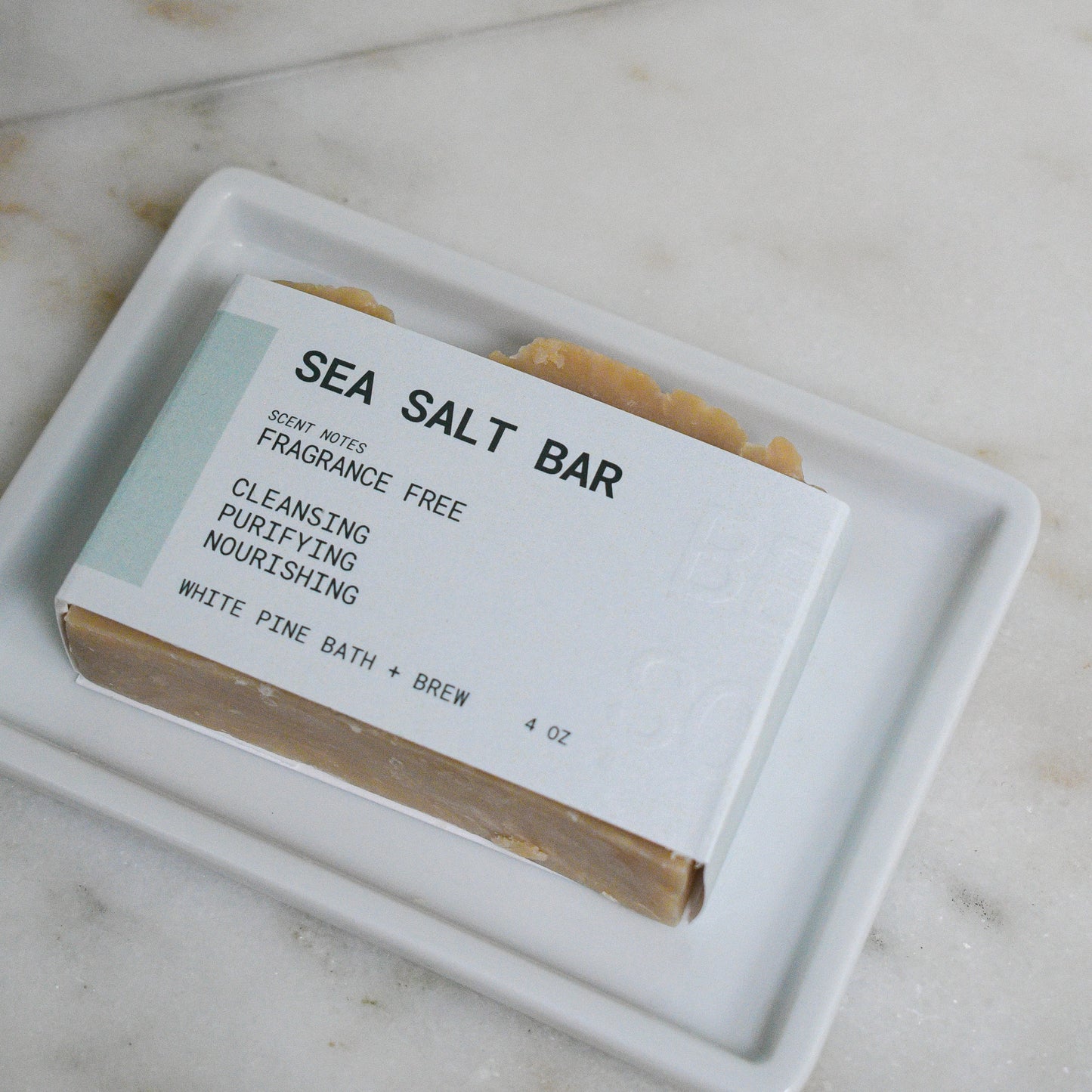 Fragrance Free sea salt bar beer soap
