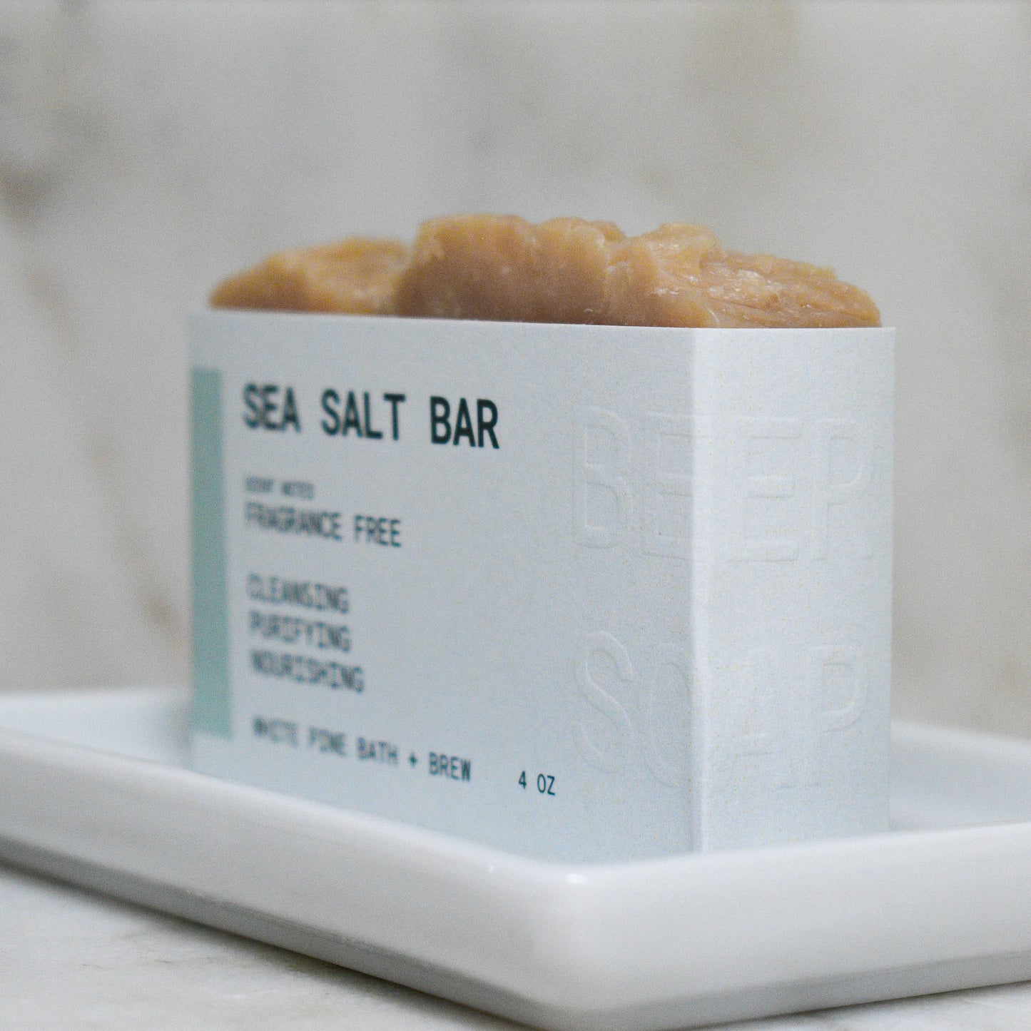 Fragrance Free sea salt bar beer soap