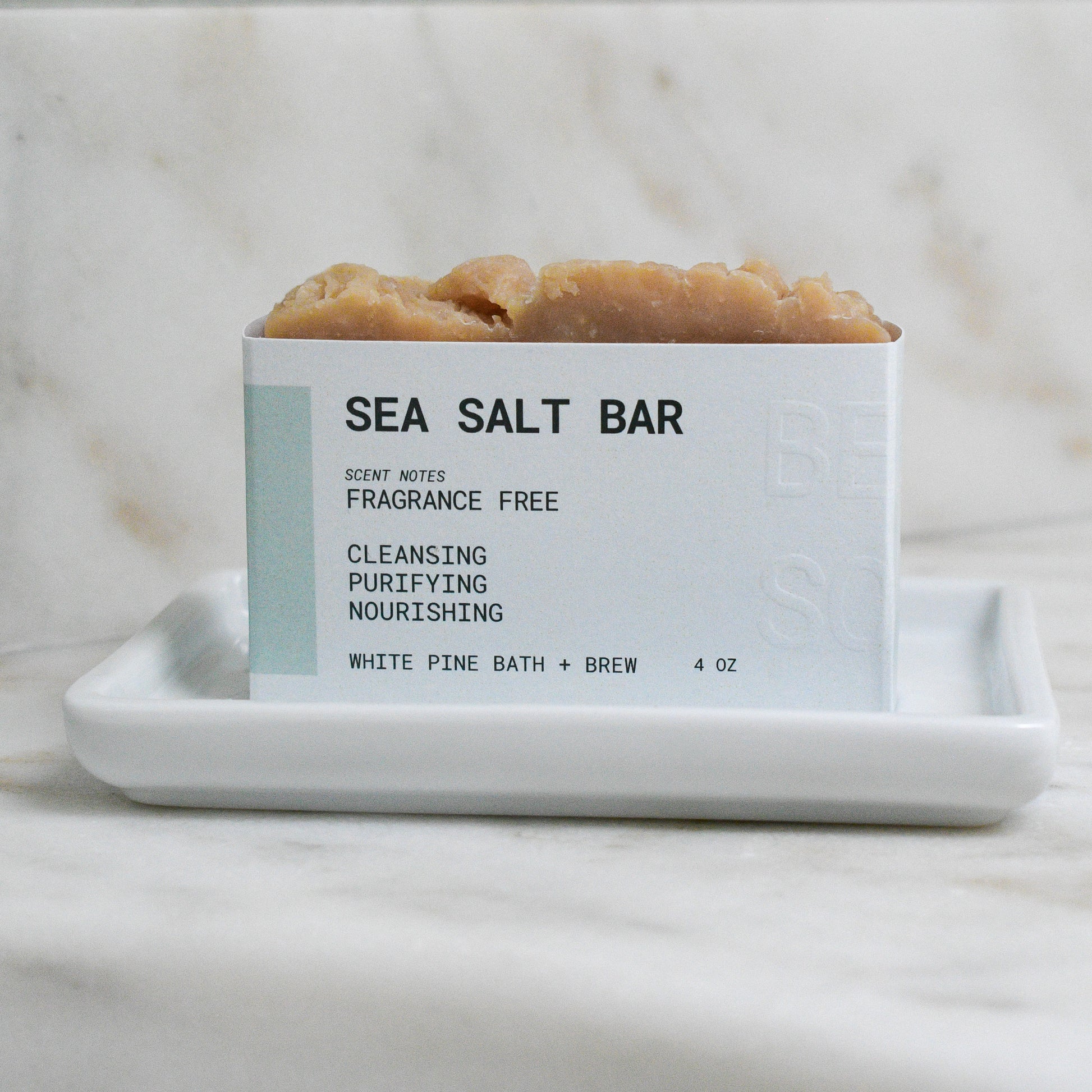Fragrance Free sea salt bar beer soap