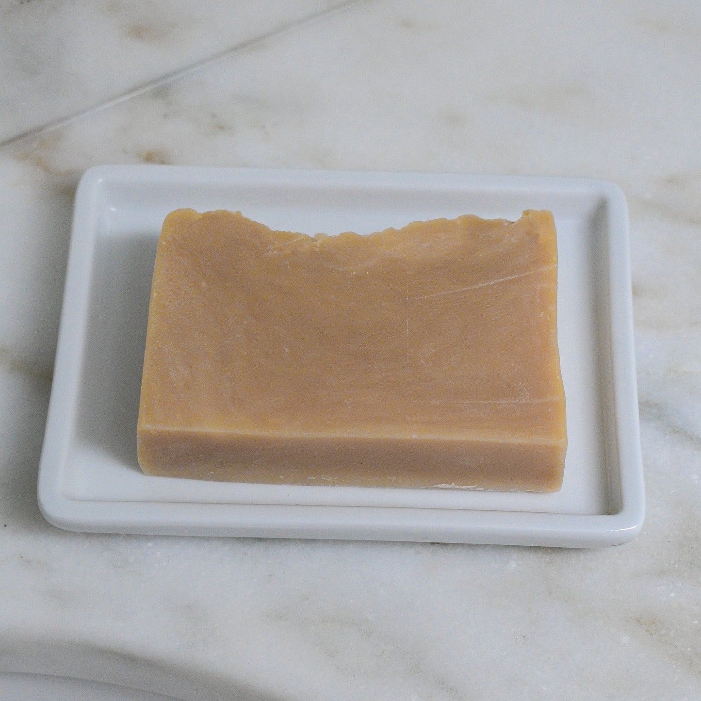 bare bar of fragrance free shea + IPA beer soap