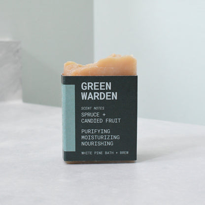 front view of Greenwarden mini beer soap