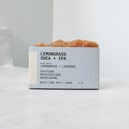 Lemongrass Shea + IPA full size beer soap