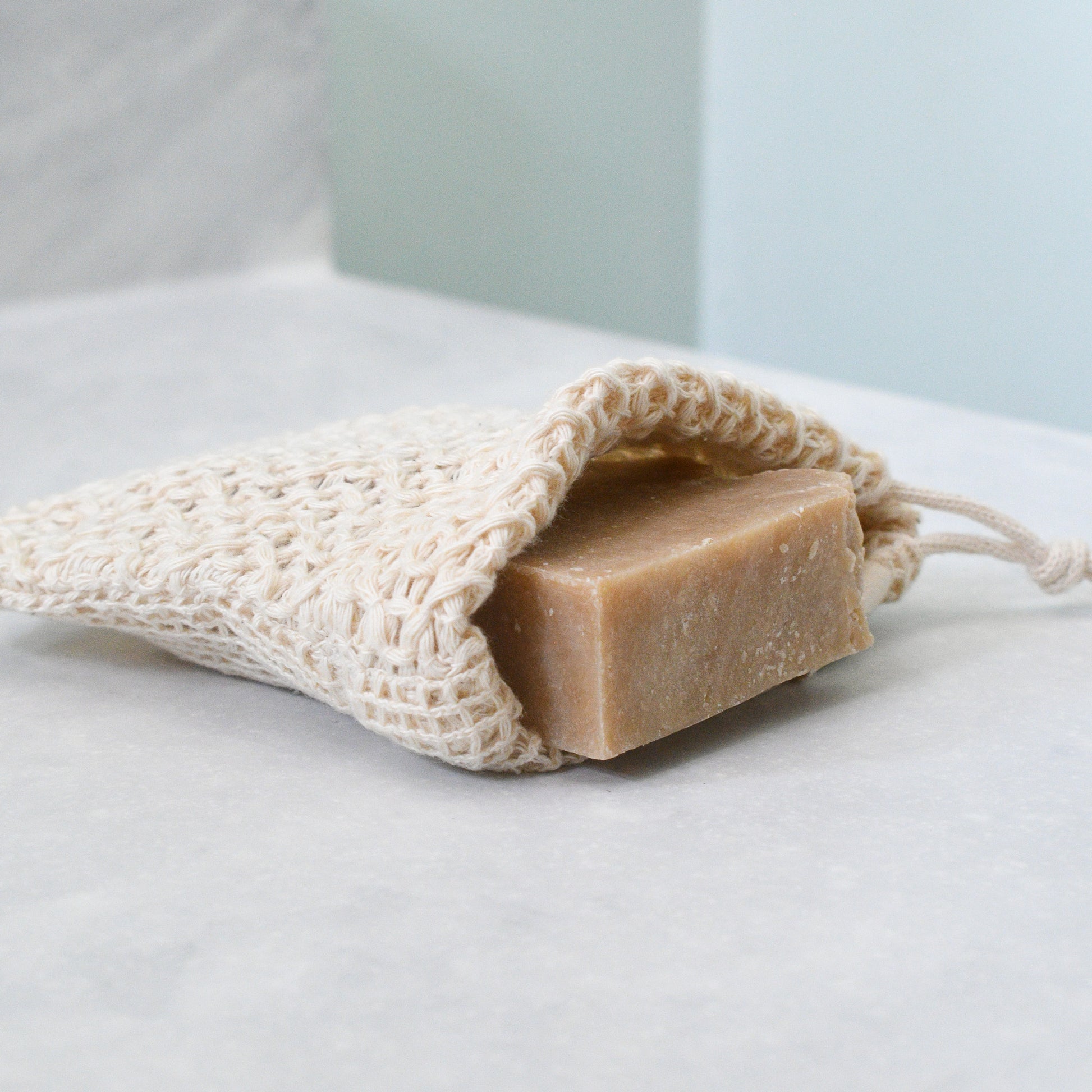 bar of beer soap in soap saver bag