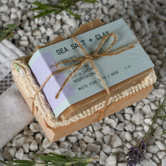 Sea Salt + Clay Beer Soap Self Care Set