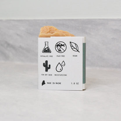 back label of shea + ipa beer soap mini bar