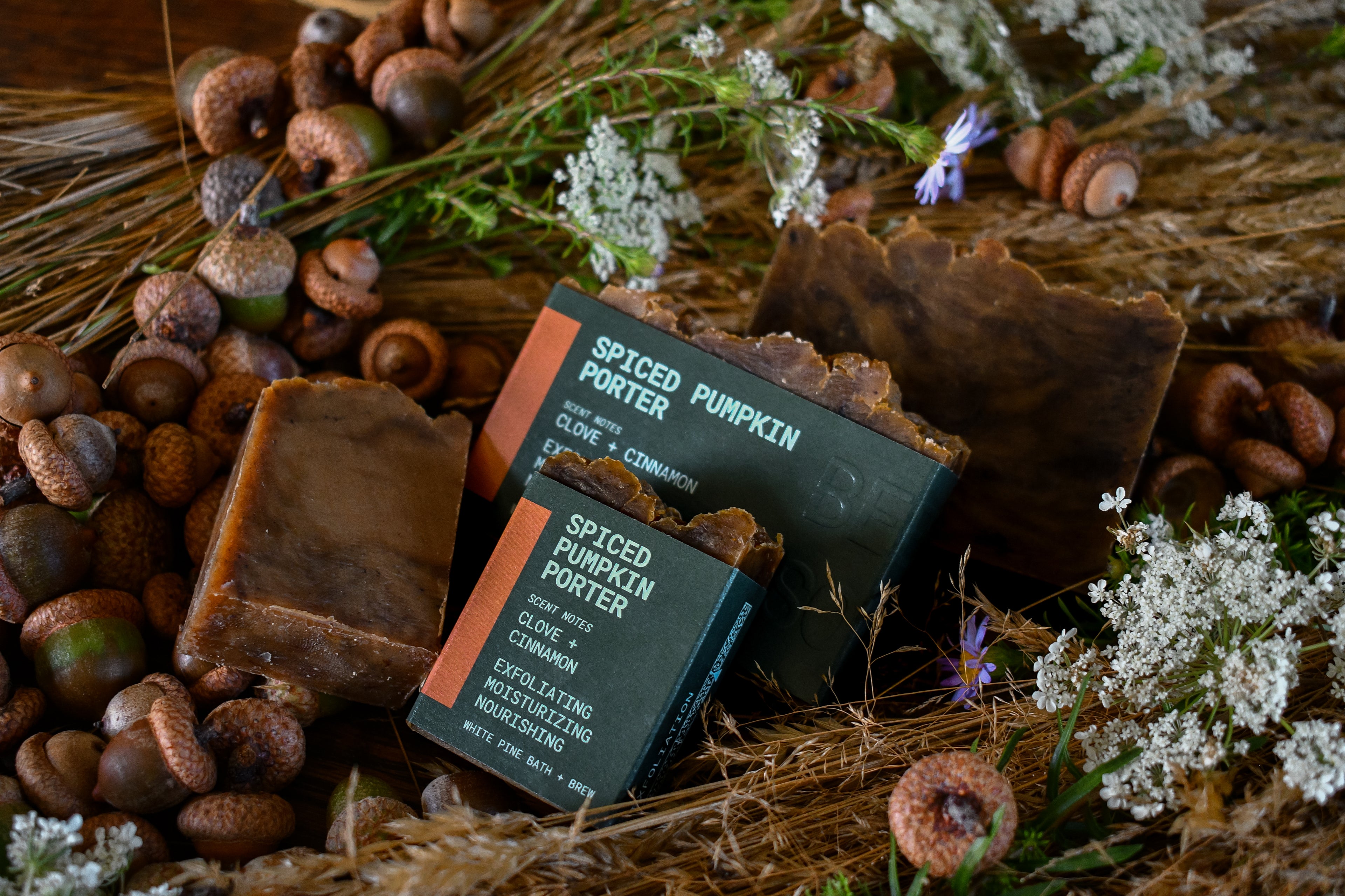 spiced pumpkin porter beer soap collection