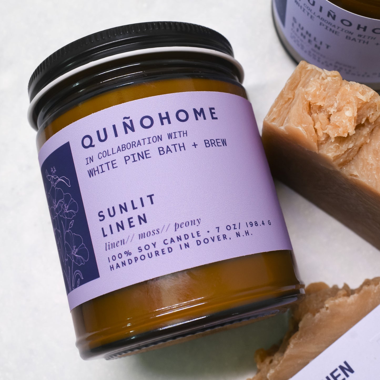 Sunlit Linen Beer Soap + Candle Bundle
