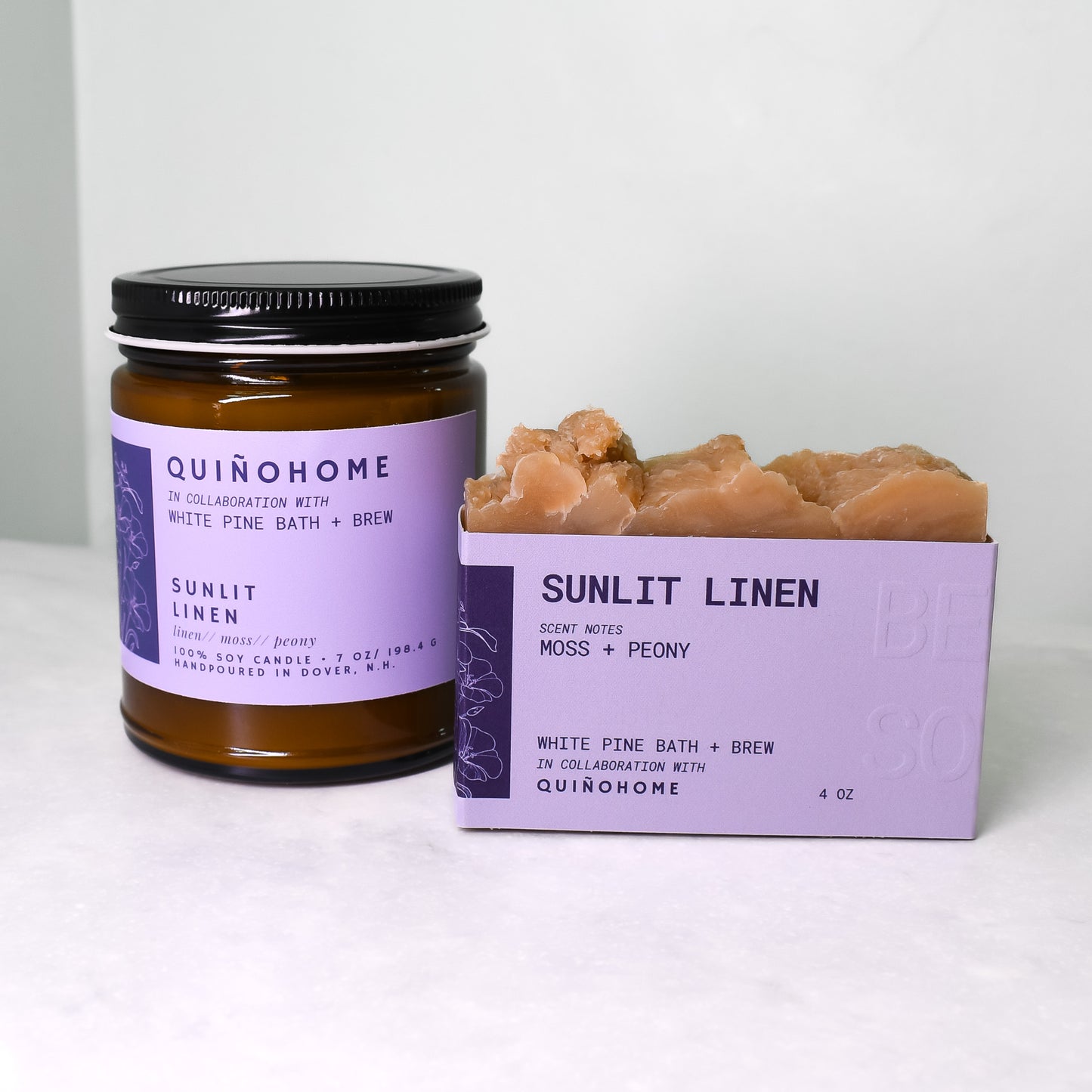 Sunlit Linen Beer Soap + Candle Bundle