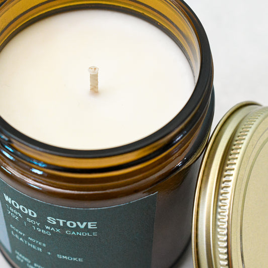 Wood Stove Candle